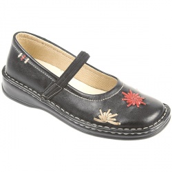 Loretta Female Hak700 Leather Upper Leather/Textile Lining Casual in Black Multi, Blue Multi