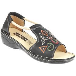 Loretta Female Hak700sc Leather Upper Leather/Textile Lining Casual in Black