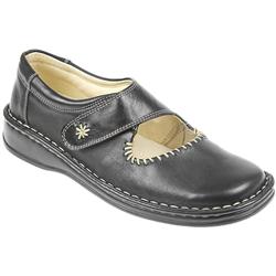 Loretta Female Hak751 Leather Upper Leather/Textile Lining Casual in Black