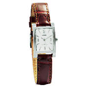 LADIES BROWN LEATHER STRAP