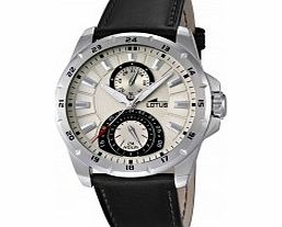 Lotus Mens Beige and Black Multifunction Watch