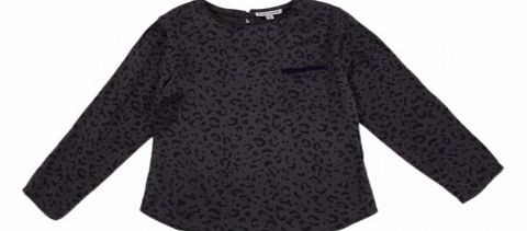 Louis Louise Zoe Leopard Blouse Grey `2 years,4 years,8