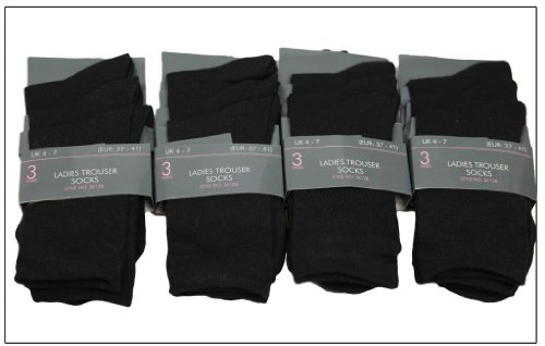 Louise23 6pairs Ladies Office Wear Trouser Socks Womens Socks