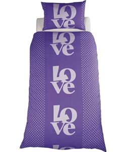 LOVE Duvet Cover Set - Single