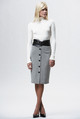 LOVE LABEL high waisted button pencil skirt