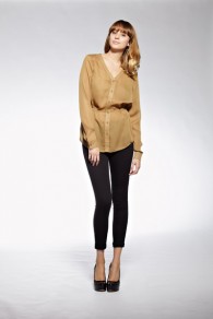 LOVE Label Pleat Cape Blouse