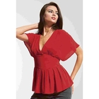 Love Label Pleat Detail Blouse
