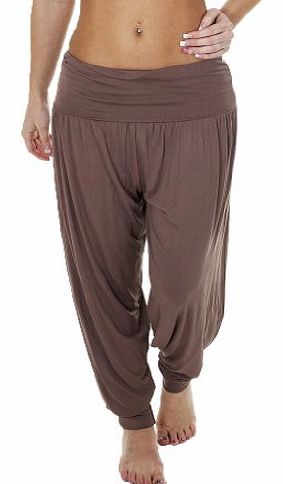 Love My Fashions Ali Baba Harem Plain Purple Trousers - Mocha - M/L