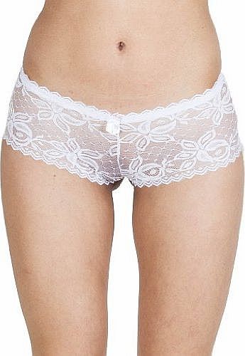 Love My Fashions Ladies Full French Lace Knickers Boy Shorts Hot Pants - Size S M L XL XXL XXXL 8 10 12 14 16 18