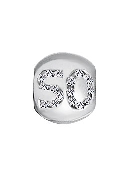 Silver with Cubic Zirconia 50th