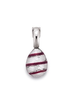 Lovelinks Sterling Silver Clear Murano Glass