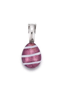 Lovelinks Sterling Silver Plum Murano Glass
