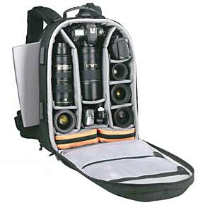 Computrekker Plus AW - All Weather Photo/Laptop Back Pack - Black