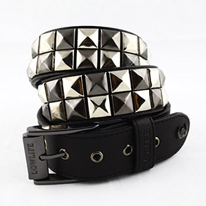 Duel Belt - Crinkle Blk/Slvr