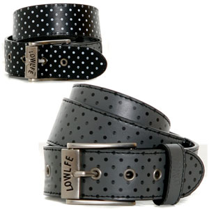 Lowlife Polka Reversible belt - Black/Charcoal