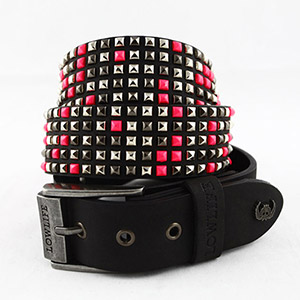 Lowlife Rounds Belt - Black/Gun/Slvr/Pnk