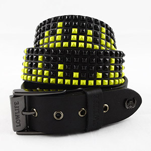 Lowlife Shrink Belt - Textured Blk/Yell