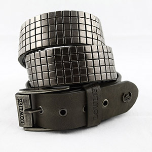 Lowlife Squares Belt - Textured Grey/Pewt