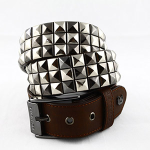 Triple S Belt - Brown/Silver