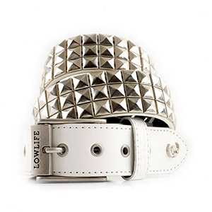 Triple S Belt - White/Silver