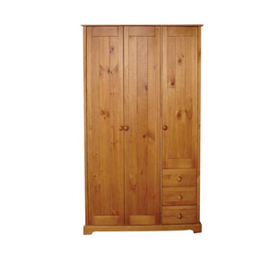 LPD , Baltic Pine, 3 Door Wardrobe