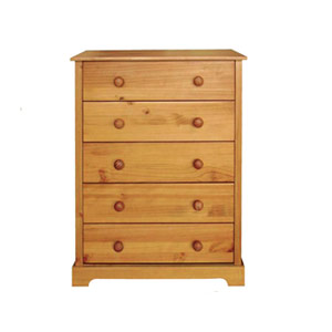 LPD , Baltic Pine, 5 Drawer Chest