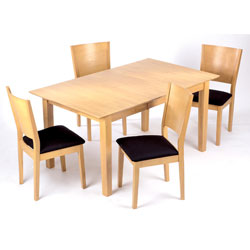 LPD - Liberty Extending Dining Table & 4 Black