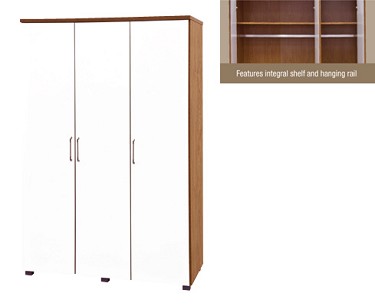 LPD 3 Door Wardrobe White/Beech