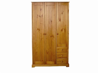 Baltic 3 Door/3 Drawer Wardrobe Small Single