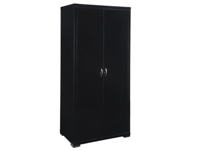 Luna 2 Door Wardrobe (Black) Small Single