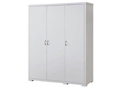 Luna 3 Door Wardrobe (White) Small Single