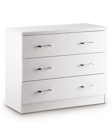 LPD Furniture Novello 3 Drawer Chest - White