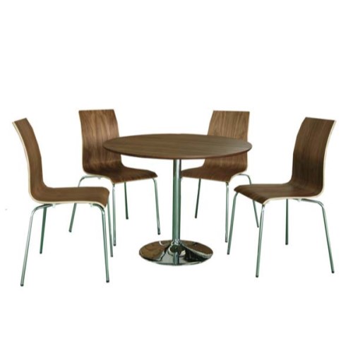 LPD Soho Walnut Round Dining Set