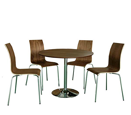 LPD Limited Soho Walnut Round Dining Set