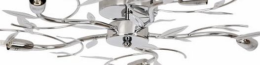 LSE Modern Chrome 5 Way Decorative Blossom Ceiling Light