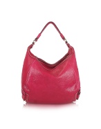 Daniela - Magenta Washed Leather Hobo Bag