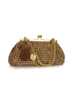 Frida - Metallic Woven Kisslock Evening Bag