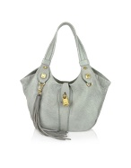 Luana Lilya - Powder Blue Leather Satchel Bag