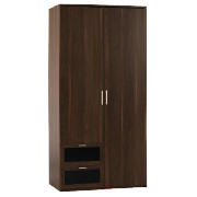 Lucas Double Wardrobe, Dark Walnut Effect