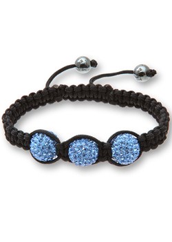 3 Blue Crystal Bead and Hematite