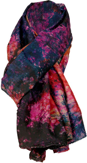 Luna marble effect scarf