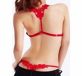 luv to buy Ltd Super Sexy Bra & Strap Sets,Lingerie Sets,Push Up Bra ,Front Closure(Red,Black,White)lul (Red, 3