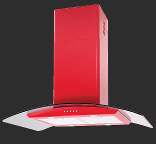 Lux-Air LA-70-CVD-ISL-RED Cooker Hood