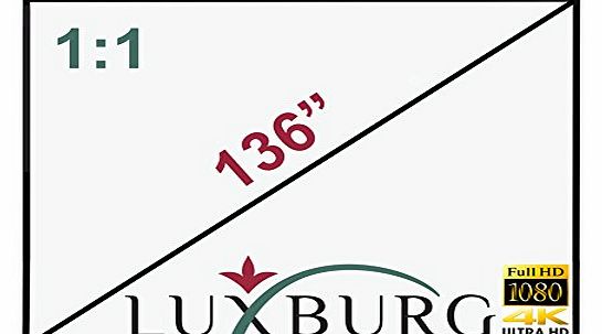 Luxburg� Luxburg 136-Inch 244 x 244 cm Full HD 3D Electric Motorised Projection Screen with Remote Control - Matt White
