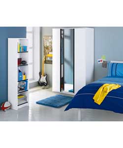 Kids 3 Door Wardrobe - White and Black