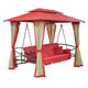 Red Swing Steel Gazebo