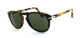 Persol 0714 Sunglasses 793/31 TORTOISE-BLACK / CRYS GRAY-GREEN 52/21 Small