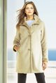 faux suede duffle coat
