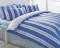 LXDirect harvard stripe duvet cover set