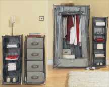 LXDirect metal/vinyl double wardrobe